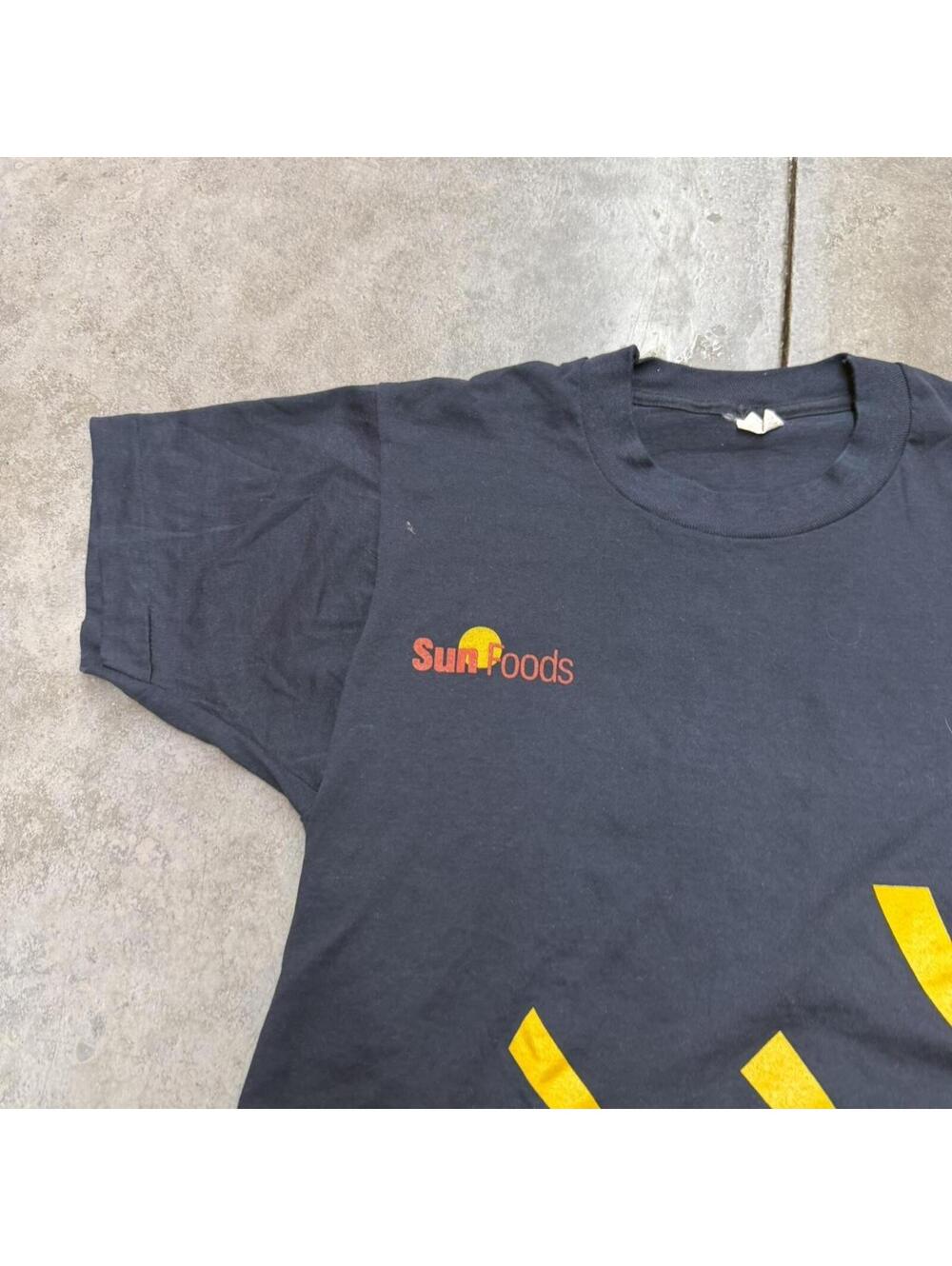 vintage sun foods supermarket black sunshine made in usa food shirt size medium - Picture 3 of 5